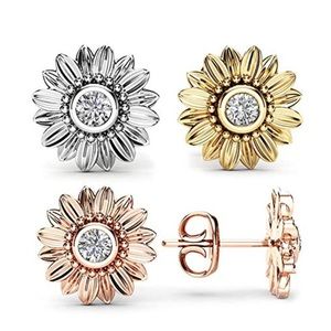*3 CLRS* Lux Sunflower Stud Earrings